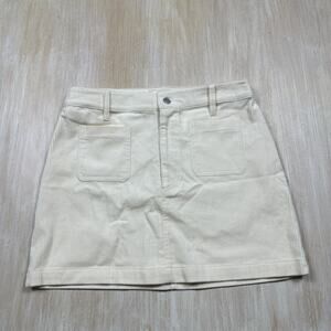 NWT Altar’d State Corduroy Beige Tan Neutral A-Line Pockets Mini Skirt Large